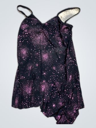 Black and Pink Star Pattern Leotard