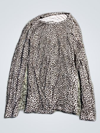 Long-Sleeve Animal Print Top
