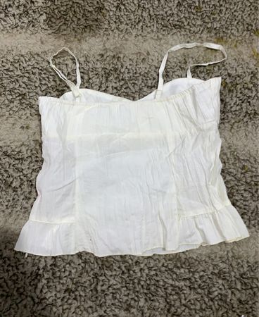 Unbranded White Pleated Cami Top
