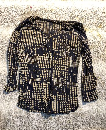 Black and Gold Polka Dot Blouse