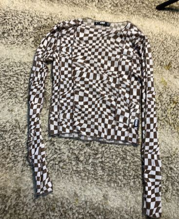 Miniroda Checkered Long Sleeve Top
