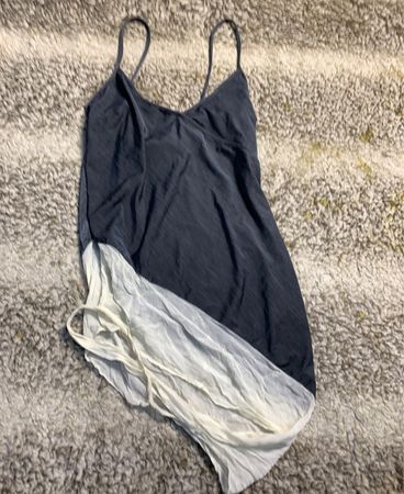 Gray and White Tank Top