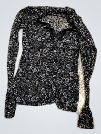 Long-Sleeve Floral Blouse