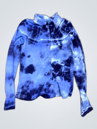 Blue Tie-Dye Hooded Sweatshirt