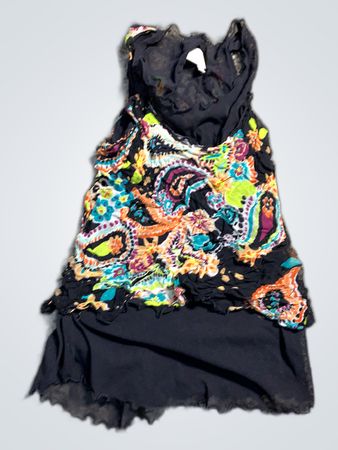 Black and Colorful Paisley Tank Top