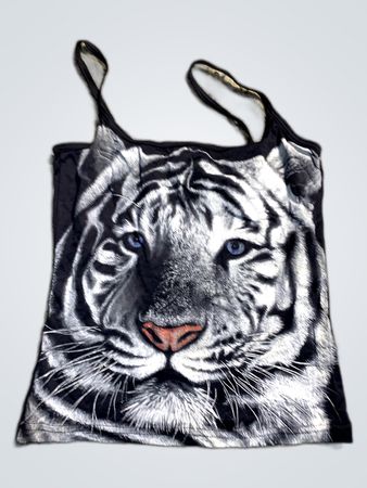 Unbranded Black Tiger Print Cami Top