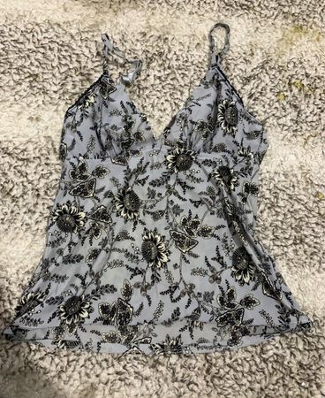 Gray Floral Camisole
