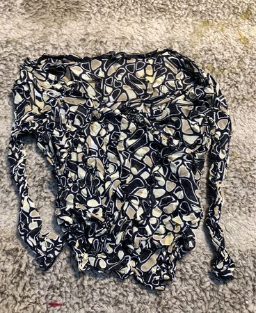Long-Sleeve Ruffled Top