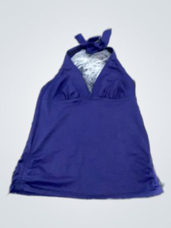 Blue Halter Neck Top