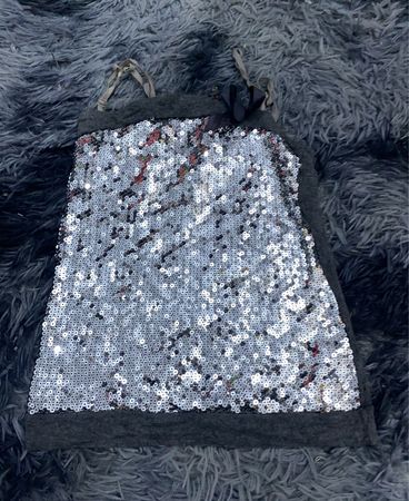 Sequined Gray Dress