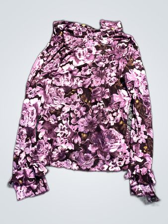 Purple Floral Blouse