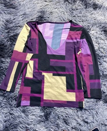 Patchwork Long Sleeve Top
