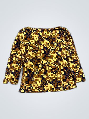 Pixel Patterned Shirt and Skirt Set