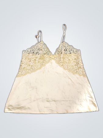 Women's Silk Camisole with Lace Top