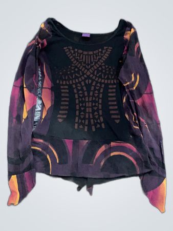 Blouse with Abstract Pattern