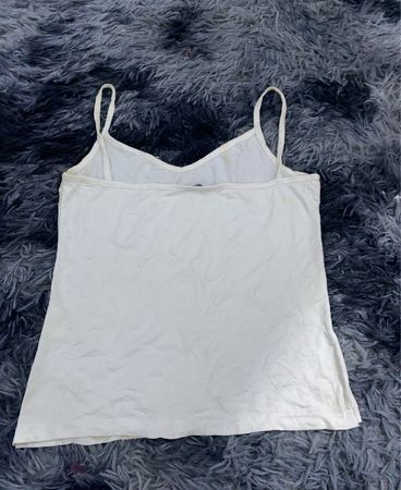White Camisole with Floral Design