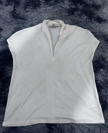 White Sleeveless Shirt