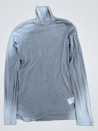 Gray Long-Sleeve Turtleneck Sweater