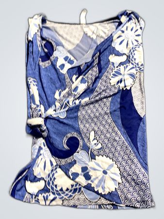 Blue Floral Sleeveless Top