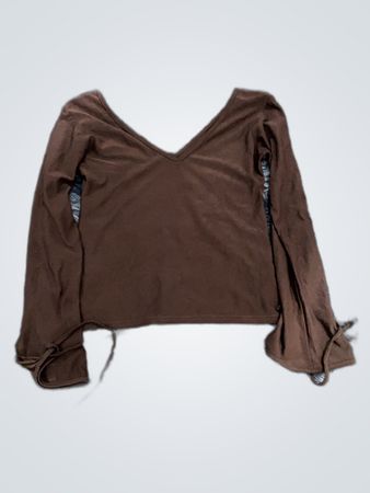 Brown Long-Sleeve Top