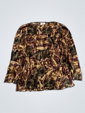 Brown and Gold Velvet Skirt