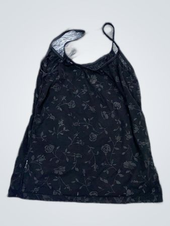 PINK Black Rose Print Cami Top