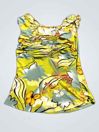 Green Floral Tank Top