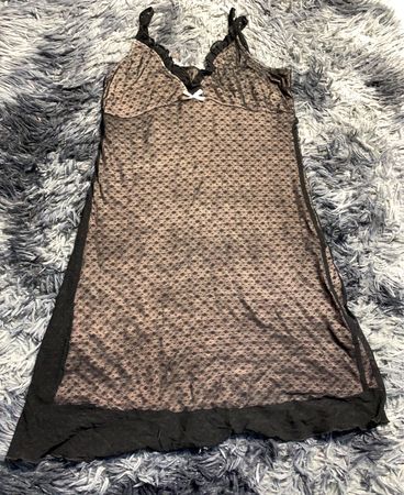 Sheer Brown Camisole with Black Trim
