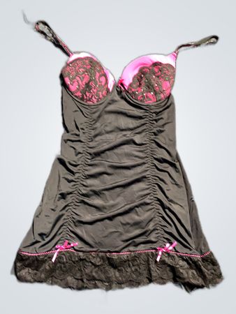 Black Chemise with Pink Trim