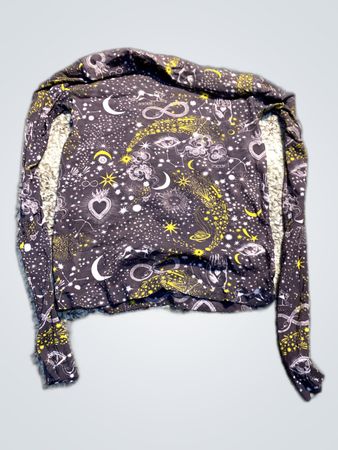 Long-Sleeve Galaxy Print Top