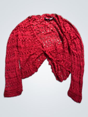 Red Crochet Sweater