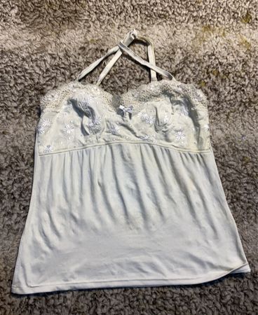 White Lace Trim Camisole