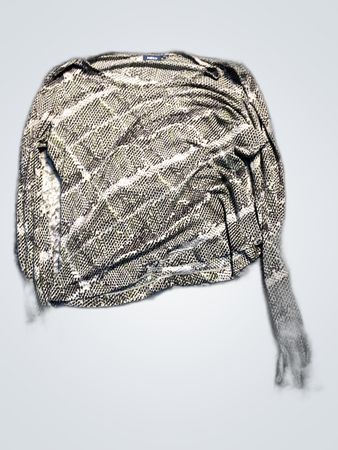 Long-sleeved Snakeskin-pattern Top