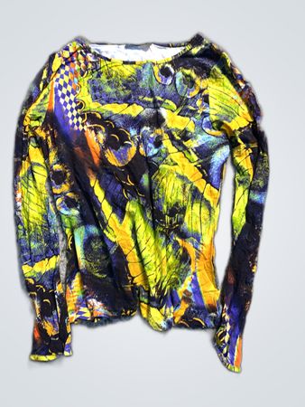 Long-Sleeve Abstract Pattern Shirt