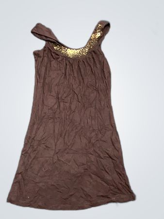 Brown Dress with Gold Sequins