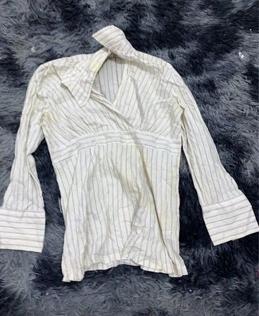Long Sleeve Striped Blouse