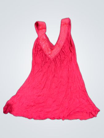 Unbranded Red Sequined V-Neck Tank Top