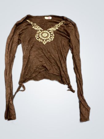Brown Long Sleeve Top