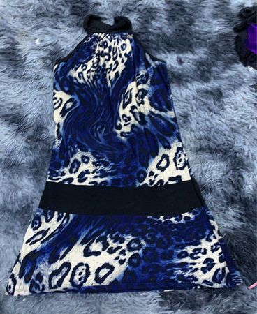 Blue Leopard Apron