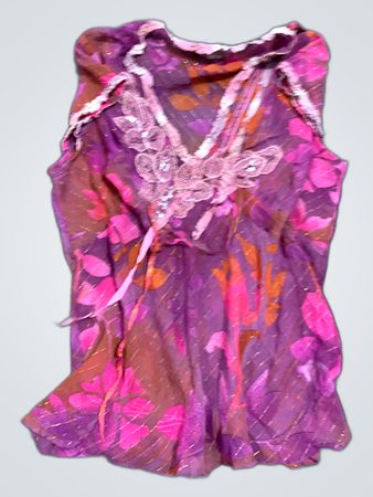 Pink and Purple Floral Dress