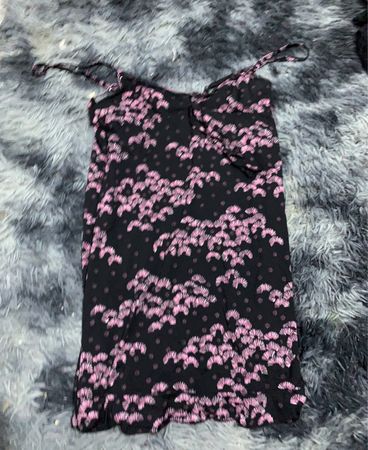 Black and Pink Floral Romper