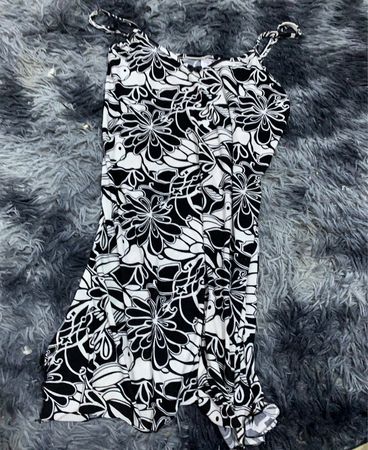Black and White Floral Dress