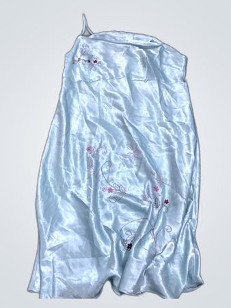 Blue Satin Nightgown