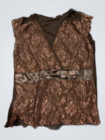 Brown Lace Vest