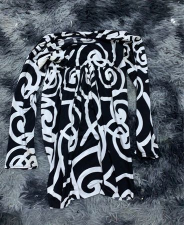 Black and White Patterned Shirt