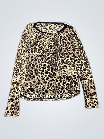 Leopard Print Long-Sleeve Top