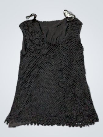 Black Crochet Dress