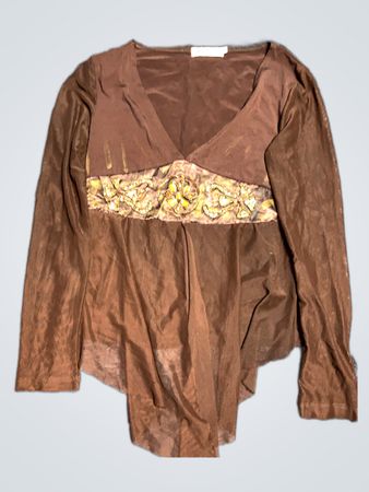 Brown Long-Sleeve Top