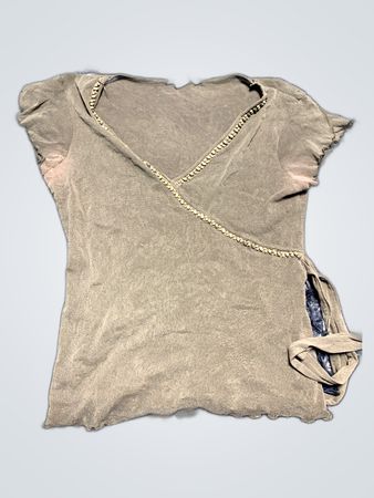 BCBG Beaded Wrap Top