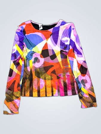 Mechant Multicolored Printed Long-Sleeve Top